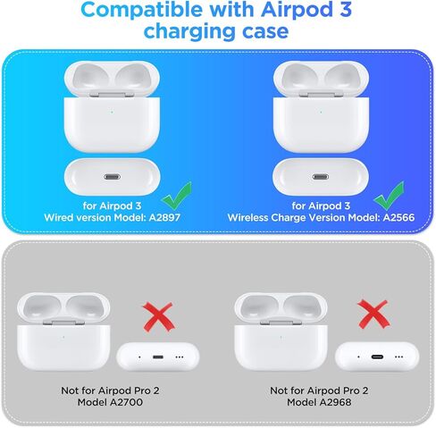 Replacement Original Right Earbud Replacement A2565 for Pod 3rd Gen, Replacement with OEM Air-Pro 3rd Charging Case A2566 It can only be Used in Combination with A2564. Other Models are not Compatible in Kuwait