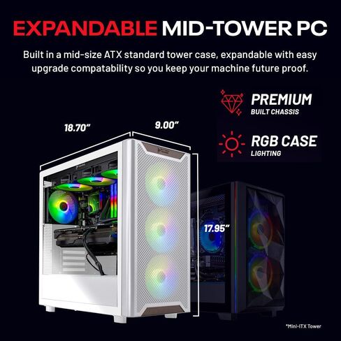 كمبيوتر مكتبي Skytech Gaming Chronos 3، Ryzen 7 9800X3D 4.7 جيجا هرتز (5.2 جيجا هرتز)، NVIDIA RTX 5080 16 جيجا، لوحة X670، 2 تيرابايت Gen4 NVMe SSD، 32 جيجا DDR5 RAM 6000 RGB، 850 وات Gold ATX 3 PSU، 360 مم ARGB AIO، Wi-Fi، Win 11 in Kuwait