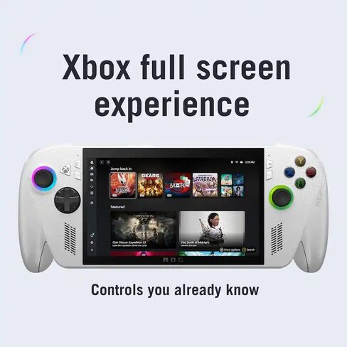 وحدة تحكم ASUS ROG Xbox Ally 7 بوصة FHD للألعاب، شاشة لمس LED IPS 120 هرتز، معالج AMD Ryzen Z2 A، 16 جيجابايت، Windows 11، مع مجموعة GSF 3 في 1 (16 جيجابايت | 512 جيجابايت SSD) in Kuwait