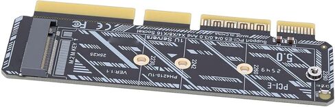 بطاقة محول M.2 SSD إلى PCIe، محول M.2 Mkey رفيع إلى PCIe 5.0 X16 لخادم 1U مع مؤشر LED مدمج، متوافق مع NVMe 2230 2242 2260 2280 SSD in Kuwait