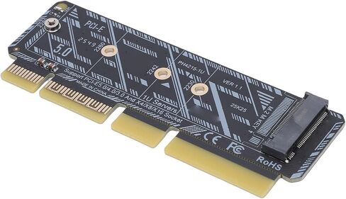 بطاقة محول M.2 SSD إلى PCIe، محول M.2 Mkey رفيع إلى PCIe 5.0 X16 لخادم 1U مع مؤشر LED مدمج، متوافق مع NVMe 2230 2242 2260 2280 SSD in Kuwait