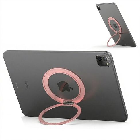 حامل حامل عالمي للكمبيوتر اللوحي لجهاز iPad - حامل حلقي للكمبيوتر اللوحي يدور 360 درجة ومقبض قوس لجهاز iPad/Galaxy Tab وجميع الأجهزة اللوحية مقاس 6-11 بوصة - أسود in Kuwait