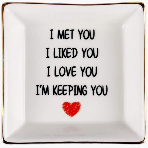 AREOK Best Gifts for Mom, Funny Mom Gifts from Daughters Son - Birthday Gifts for Mom, Mom Christmas Gift, Jewelry Tray, Ceramic Ring Dish Holder, Trinket Dish, You Don’t Have Ugly Children in Kuwait