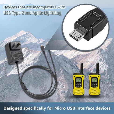 Charger for Motorola Radio Talkabout PMPN4204AR Y-Cable Compatible with Motorola Talkabout T200 T400 T460 T470 T500 T600 T800 with Dual Micro-USB Chargers in Kuwait