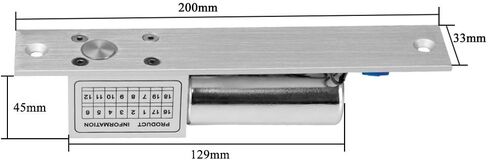 LIBO Electric Bolt Lock 2 Wires Lines DC 12V Fail Safe Electronic Lock Normal Temperature for Glass Wooden Iron Door Access Control System in Kuwait