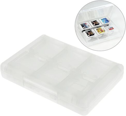 صندوق تخزين بطاقات الألعاب 28 في 1 لـ 3DS / 3DS / DSi/DSi XL/DSi LL/DS/DS Lite نظام تخزين وقائي منظم بطاقات الألعاب، حامل صندوق تخزين خرطوشة (أبيض) in Kuwait