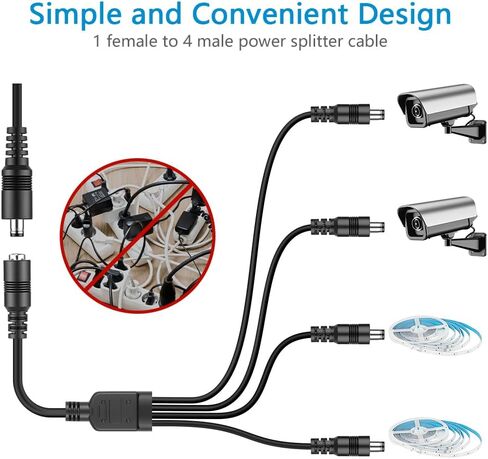 SHNITPWR 144W مصدر طاقة قابل للتعديل DC 4V-24V 6A محول AC / DC عالمي متغير مع شاشة LED، أطراف 16 في 1، مقاطع التمساح، مقسم 4 اتجاهات، محول قطبية، لشريط LED، CCTV، الكاميرا، الراديو in Kuwait