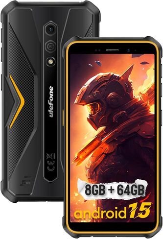 هاتف ذكي متين Ulefone Armor X12 Pro، هواتف مقاومة للماء غير مقفلة، ثماني النواة Android 15، 8 جيجابايت + 64 جيجابايت، ثنائي شريحة الاتصال العالمية 4G LTE، بطارية 4860 مللي أمبير في الساعة، التعرف على الوجه، بلوتوث، NFC، بوصلة - أسود in Kuwait