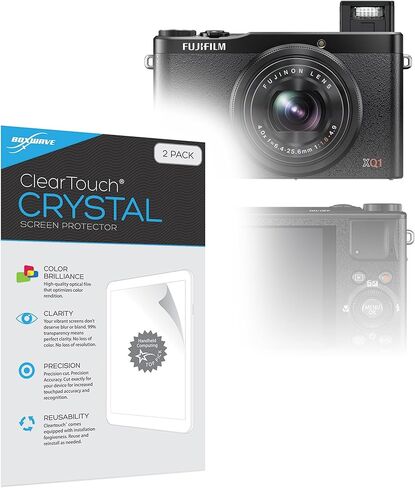 BoxWave Screen Protector Compatible with Fujifilm XQ1 - ClearTouch Crystal (2-Pack), HD Film Skin - Shields from Scratches in Kuwait