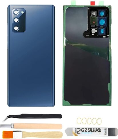 استبدال باب الغطاء الخلفي لهاتف Galaxy Note 20 مع عدسة كاميرا مثبتة مسبقًا + أدوات + لاصق مسبقًا لهاتف Samsung Galaxy Note 20 SM-N980 SM-N981 جميع الحاملات (رمادي) in Kuwait
