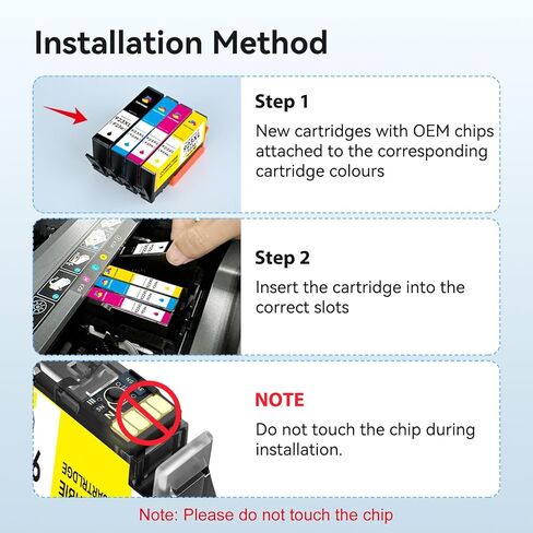 TOKYOINK 923 923e 923XL Ink Cartridges Combo Pack with Chip Replacement for HP 923 923e Ink Cartridges for HP Printer OfficeJet Pro 8130e 8135e 8139e 8125e 8138e 8122e 8120 8124e 8130(4 Pack B/C/M/Y) in Kuwait