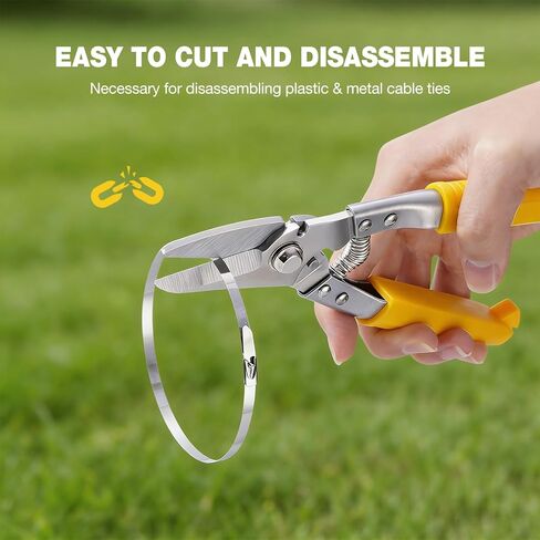 Heavy Duty Metal Zip Ties Tool Kit with 100pcs Self-locking Stainless Steel Zip Ties, Metal Tie Wrap Gun Kit for Chain Link Fence ties, Stainless Steel Cable Tie Gun for Fastening Cutting in Kuwait