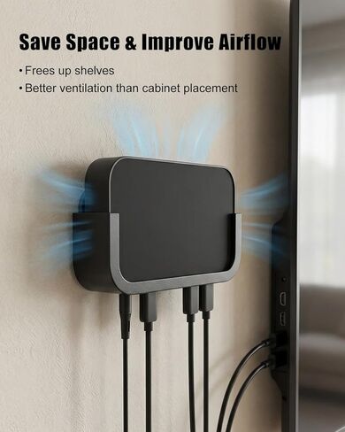 حامل حائط مناسب لصندوق مزامنة HDMI Play HDMI 4K من Philips Hue، حامل صندوق مع مجموعة براغي، حامل تثبيت على الحائط موفر للمساحة in Kuwait