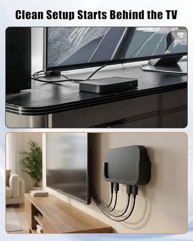 حامل حائط مناسب لصندوق مزامنة HDMI Play HDMI 4K من Philips Hue، حامل صندوق مع مجموعة براغي، حامل تثبيت على الحائط موفر للمساحة in Kuwait