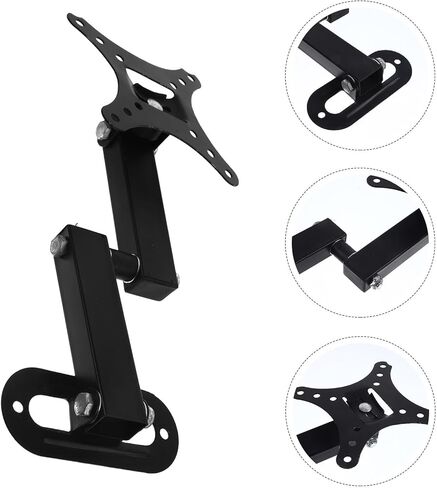 NOLITOY Adjustable Monitor Wall Bracket for 14-27 Inch Screens, Computer and TV Wall Mount with Rotatable Arm, No-Drill Fixed Screen Holder for Home and Office Use in Kuwait