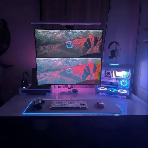 إعداد شاشة الألعاب المزدوجة Kado - 2 حزمة 34 بوصة منحنية 1500R 21:9 Ultrawide 3440x1440 165 هرتز 1 مللي ثانية WQHD شاشة كمبيوتر، إعداد مكدس AMD FreeSync Premium، VESA Mount HDMI DisplayPort مكبرات صوت مدمجة in Kuwait