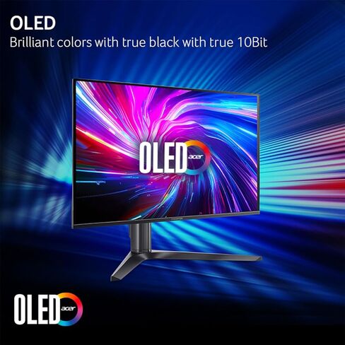 acer Predator 27" Gaming Monitor | 4K UHD 3840x2160 QD-OLED | AMD FreeSync Premium Pro | 240Hz | 0.03ms (G to G) | True Black 400 | USB Type-C, 2 x Display Port 1.4 & 2 x HDMI 2.1 | X27 X1bmiippruzx in Kuwait