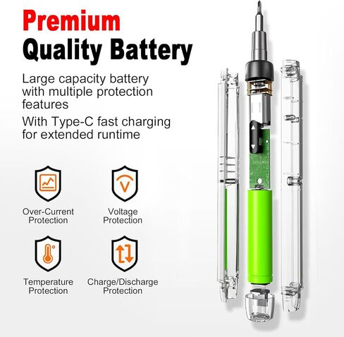 Weytoll Electric Screwdriver Kit, Mini Electric Screwdriver, with 38 Bits, 6 Pry Tools and Storage Case, Precision Screwdriver Set, Portable Cordless Kit for PC, Phone, Electronics Repair in Kuwait