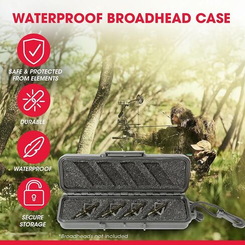 SKB Cases iSeries Hard Exterior Waterproof Watertight Arrow Broadhead Utility Case for Outdoor Camping, Fishing, and Hunting, Black (2 Pack) in Kuwait