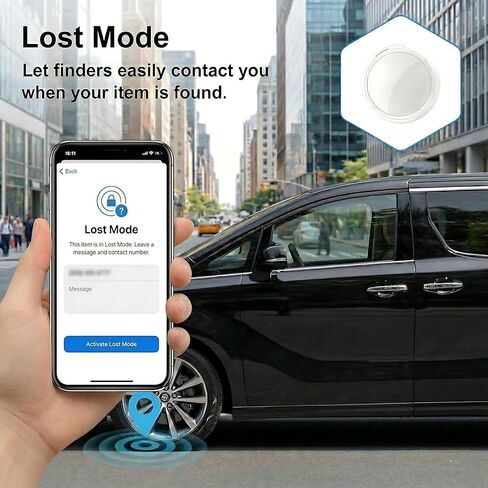 عبوتان من جهاز تعقب GPS للمركبات المزودة بحافظة مغناطيسية تعمل مع Apple Find My (iOS فقط) مقاوم للماء عالمي لتتبع الموقع في الوقت الحقيقي، جهاز مخفي للسيارة، مكتشف بلوتوث، لا يتطلب أي رسوم أو اشتراك in Kuwait