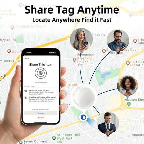 عبوتان من جهاز تعقب GPS للمركبات المزودة بحافظة مغناطيسية تعمل مع Apple Find My (iOS فقط) مقاوم للماء عالمي لتتبع الموقع في الوقت الحقيقي، جهاز مخفي للسيارة، مكتشف بلوتوث، لا يتطلب أي رسوم أو اشتراك in Kuwait