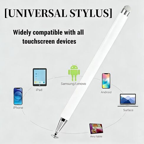 قلم Tab A11 لجهاز Samsung Galaxy Tab A11/A11+/A9+/A9/A8/A8 Plus/A7/A7 Lite، 3 قطع قلم لأجهزة Android وiOS جميع الأجهزة التي تعمل باللمس لأجهزة iPad Pro/iPhone/Fire HD/Surface Table (وردي + أزرق + أرجواني) in Kuwait