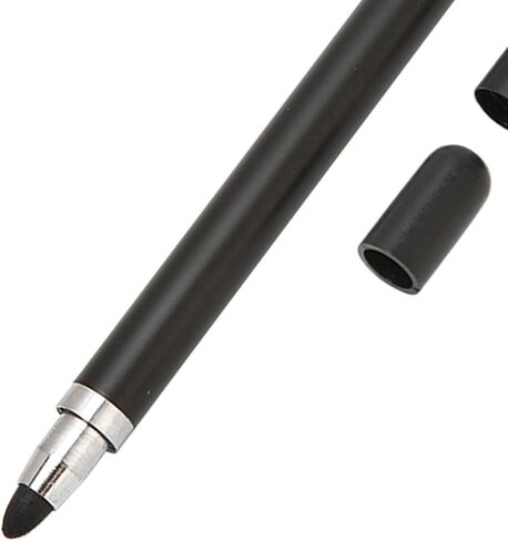 Active Stylus Pens for Touch Screens, 3 in 1 Accurate Positioning Fine Point Stylus, Universal Capacitive Stylus with 2 Fiber Nibs for Mobile Phone Tablet Smart Device(Black) in Kuwait
