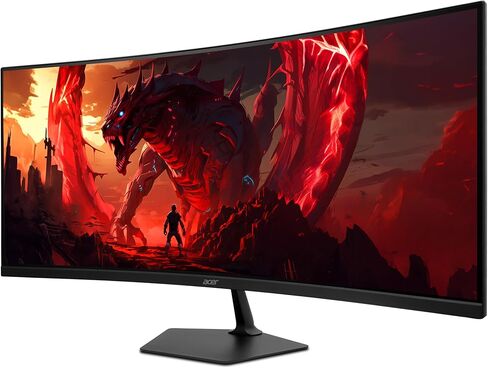 acer Nitro 34" 1500R 21:9 Curved Zero-Frame QHD 3440 x 1440 Gaming Monitor | AMD FreeSync Premium | 200Hz Refresh | Up to 0.5ms | 1 x Display Port 1.4 & 2 x HDMI 2.1 Ports | EDA340CUR X0biip in Kuwait