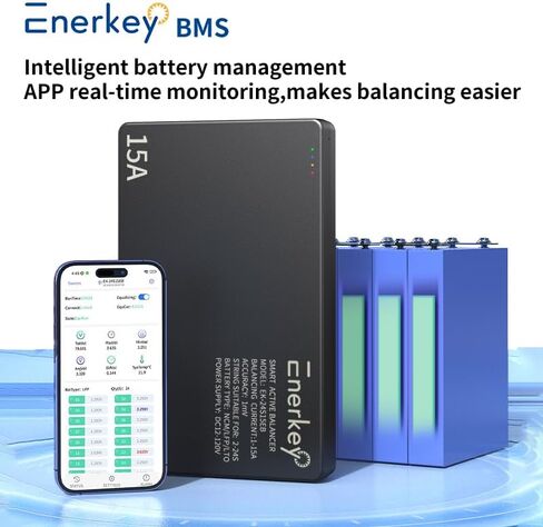 15A Smart Active Balancer 2S-24S Li-ion LiFePO4 Lithium 12V-120V Battery Equalizer in Kuwait