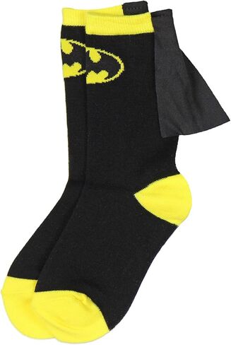 Superhero DC Comics Batman Black Yellow Youth Boys Caped Crew Socks (7-9) in Saudi Arabia