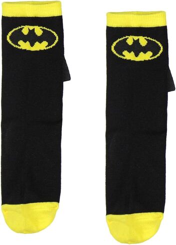 Superhero DC Comics Batman Black Yellow Youth Boys Caped Crew Socks (7-9) in Saudi Arabia