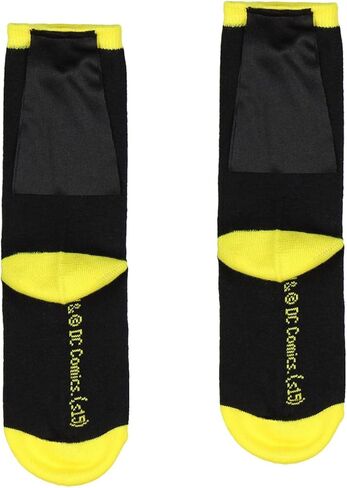 Superhero DC Comics Batman Black Yellow Youth Boys Caped Crew Socks (7-9) in Saudi Arabia