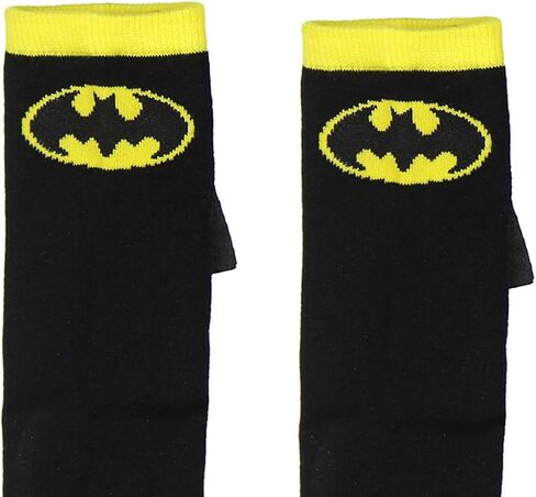 Superhero DC Comics Batman Black Yellow Youth Boys Caped Crew Socks (7-9) in Saudi Arabia