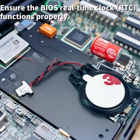 بطارية CMOS CR2032 بديلة لـ HP PROBOOK 640 G1 G2 G3 /645 G1/650 G1/ EliteBook840-G1/848-G4، EliteBook 850 855 G7 G8،745 755 840 850 G5 G6، بطارية Zbook 15 G7 مع كابلين سلكيين وموصل in Kuwait