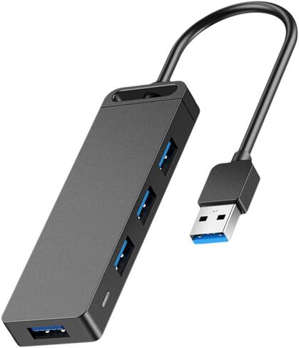 SEWACC USB Hub Ports High-Speed Data Splitter with Auxiliary Power Input Cable for Accessories Supports Dual SSD Compatible with Mouse Keyboard for Desktop Laptop in Kuwait