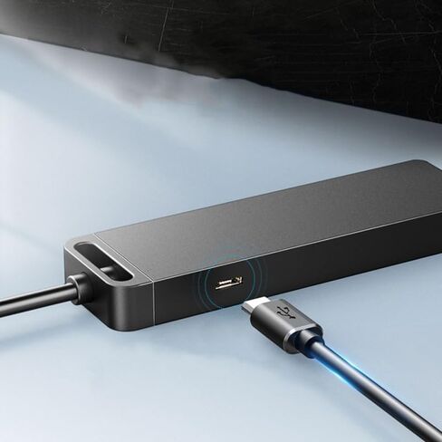 SEWACC USB Hub Ports High-Speed Data Splitter with Auxiliary Power Input Cable for Accessories Supports Dual SSD Compatible with Mouse Keyboard for Desktop Laptop in Kuwait