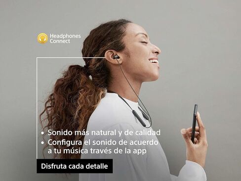 سماعات رأس بلوتوث لاسلكية من سوني WI-C100 مع عمر بطارية يصل إلى 25 ساعة، صوت واضح، تصميم خفيف الوزن، مقاومة للماء IPX4، مكالمات بدون استخدام اليدين، متوافقة مع Android وiOS - أسود in Kuwait