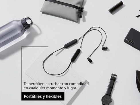 سماعات رأس بلوتوث لاسلكية من سوني WI-C100 مع عمر بطارية يصل إلى 25 ساعة، صوت واضح، تصميم خفيف الوزن، مقاومة للماء IPX4، مكالمات بدون استخدام اليدين، متوافقة مع Android وiOS - أسود in Kuwait