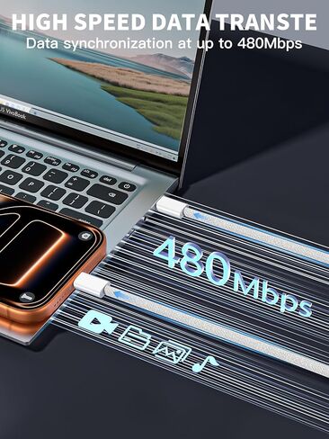 محول طاقة ديناميكي Apple 40W-60W، شاحن USB C سريع 2 حزمة شاحن iPhone شحن سريع 6FT نوع C كابلات شحن مضفرة لأجهزة Apple iPhone 17/17E/Air/17 ProMax/16Pro/16e/15Plus، iPad Pro/Air، AirPods in Kuwait
