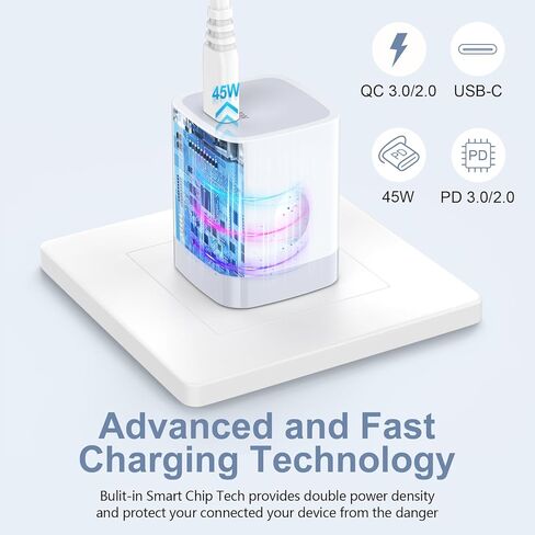 شاحن USB C فائق السرعة 45 وات لهاتف Samsung S26 Ultra، 45 وات شحن سريع من النوع C شاحن هاتف Android قابس جداري لهاتف Samsung Galaxy S26/S26+/S25 Ultra/S25 FE/S25 Edge/S24/S24 FE/S23/S22، Google 10 in Kuwait