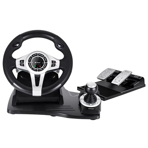 عجلة القيادة Tracer Roadster 4 في 1 لأجهزة الكمبيوتر/PS3/PS4/Xone 2 مجموعة دواسات رافعة تروس بزاوية دوران 270 درجة in Kuwait