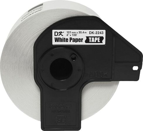 Brother DK2243 Continuous Length Shipping Label Tape for QL-1050, 4-Inch x 100 ft Roll, White in Kuwait