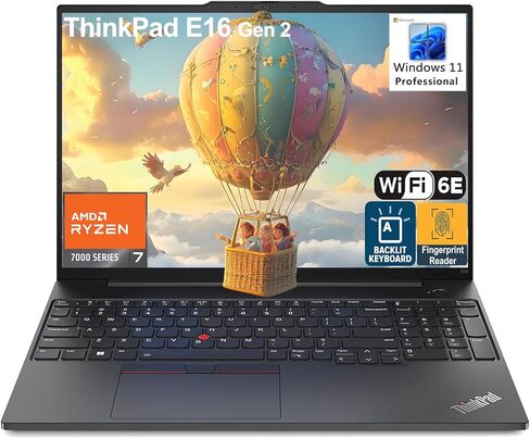 كمبيوتر محمول Lenovo ThinkPad E16 G2 Business، شاشة 16 بوصة FHD+، AMD 8-Core Ryzen 7 7735HS (Beat i7-1360P)، ذاكرة الوصول العشوائي DDR5 سعة 32 جيجابايت، 1 تيرابايت PCIe SSD، WiFi 6E، قارئ بصمات الأصابع، لوحة مفاتيح بإضاءة خلفية، Windows 11 Pro in Kuwait