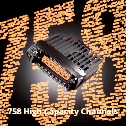 Radioddity DB50 50W UHF VHF Mobile Radio Transceiver High Power Ham Radio, Multi-Band Receiver with Detachable Front Panel & DB50K Mount Kit, Programming Cable, RS58 Mini Speaker, Chirp Compatible in Kuwait