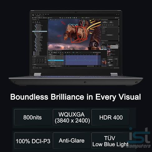 Lenovo ThinkPad P16 Mobile Workstation Laptop (16" 4K+ UHD+, NVIDIA RTX 3500 Ada 12GB, Intel Core i7-14700HX, 64GB DDR5, 1TB SSD) for Engineer, Architect, Designer, Fingerprint, IST Hub, Win 11 Pro in Kuwait