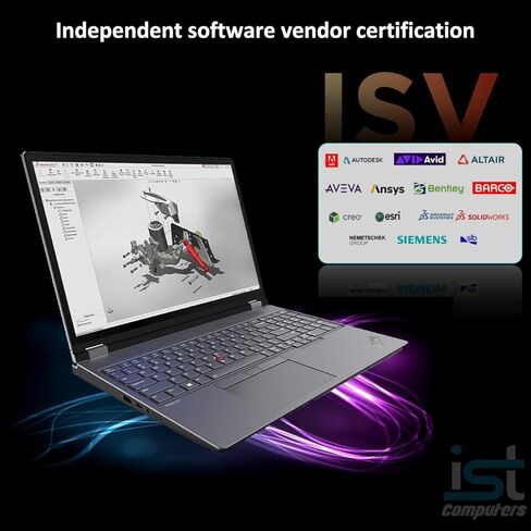 Lenovo ThinkPad P16 Mobile Workstation Laptop (16" 4K+ UHD+, NVIDIA RTX 3500 Ada 12GB, Intel Core i7-14700HX, 64GB DDR5, 1TB SSD) for Engineer, Architect, Designer, Fingerprint, IST Hub, Win 11 Pro in Kuwait