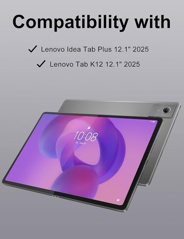 حافظة لوحة المفاتيح لجهاز 2025 Lenovo Idea Tab Plus 12.1 بوصة/Tab K12، لوحة مفاتيح لاسلكية مغناطيسية قابلة للفصل وحقيبة PU ممتازة مع حامل أقلام لجهاز Lenovo Idea Tab Plus/Tab K12 مقاس 12.1 بوصة (TB361FU/TB361ZU) in Kuwait