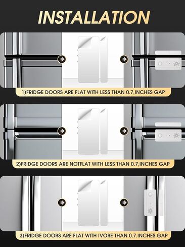 Freezer Door Alarm with Adjustable Voice Reminders (60s/30s/10s/0s Delay) for Open Freezer or Refrigerator Doors in Kuwait
