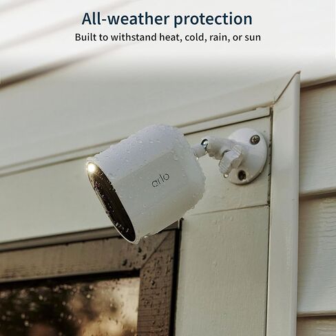 كاميرا كشاف Arlo Pro 5S 2K - عبوتان - كاميرات أمان لاسلكية في الهواء الطلق، شبكة Wi-Fi مزدوجة النطاق، رؤية ليلية ملونة، صوت ثنائي الاتجاه، كاميرات أمان منزلية، تحسين المنزل، أبيض - VMC4260P (متجدد) in Kuwait