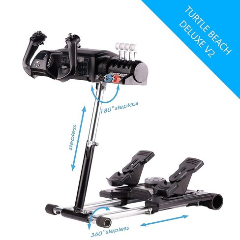 حامل Wheel Stand Pro TB Flight متوافق مع Turtle Beach VelocityOne Flight Yoke والخانق ودفة TB، ومتوافق أيضًا مع Saitek/Logitech Rudders. معدات الطيران غير متضمنة. in Kuwait